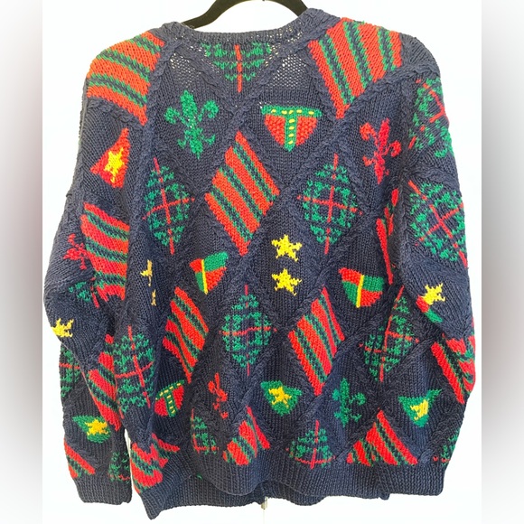 Portraits by northern isles hand knitted vintage cardigan L - Picture 2 of 11